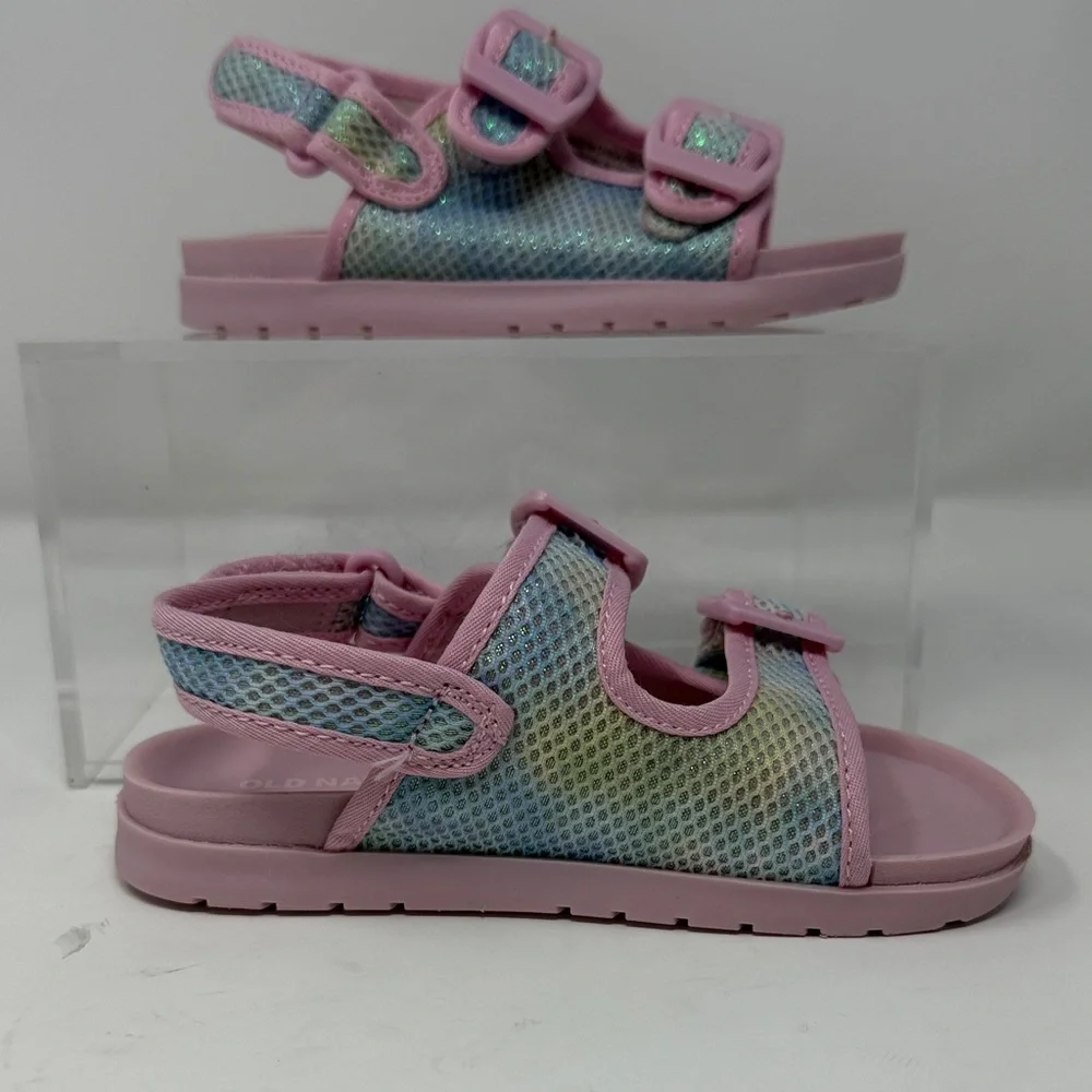 Old Navy Mermaid Mesh Double Strap/Buckle Sandals Size 8